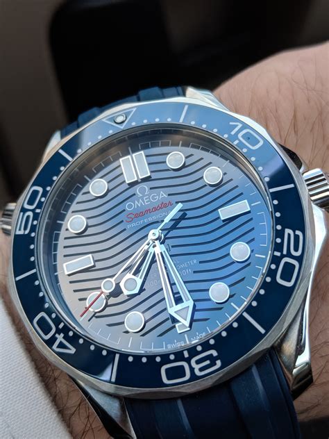 blue dial replace part omega seamaster